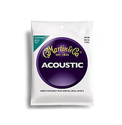 Martin M130 Silk and Steel Custom Acoustic Guitar Strings - Music Bliss Malaysia