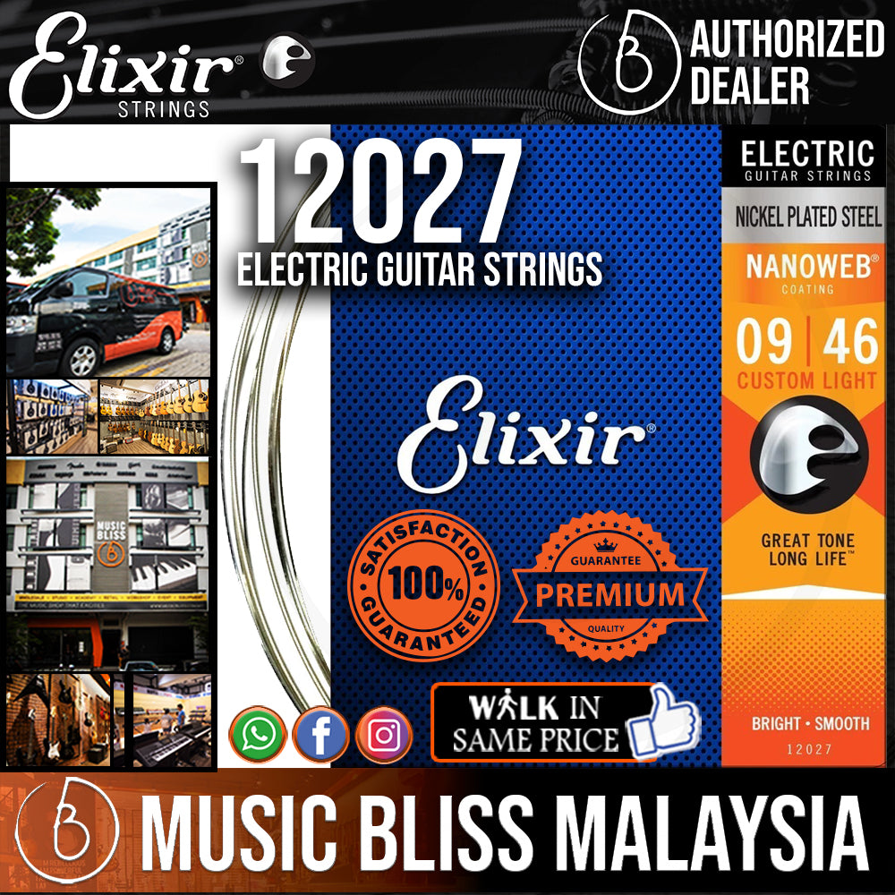 Elixir 12027 Elixir 12027 Nanoweb Electric Guitar Strings 9-46 | Music Bliss Malaysia