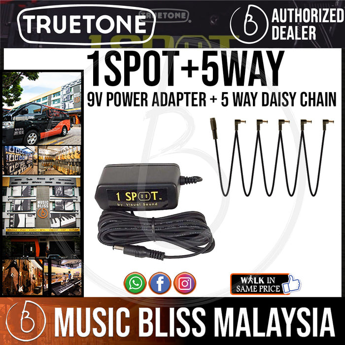 Truetone 1 SPOT 9V Power Adapter + 5 Way Daisy Chain - Music Bliss Malaysia