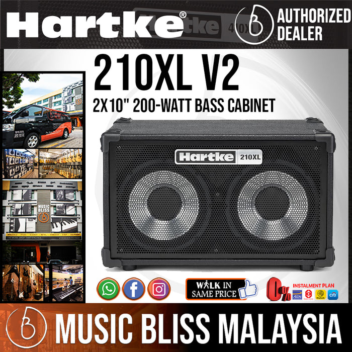 Hartke 210XL V2 2x10 200-Watt Bass Cabinet with 0% Instalment - Music Bliss Malaysia