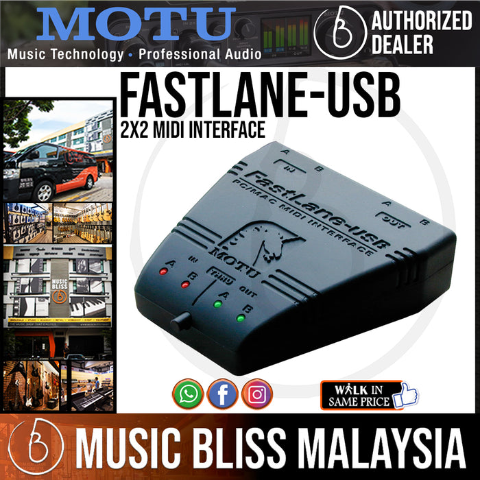 MOTU FastLane USB 2x2 MIDI interface *Crazy Sales Promotion* - Music Bliss Malaysia