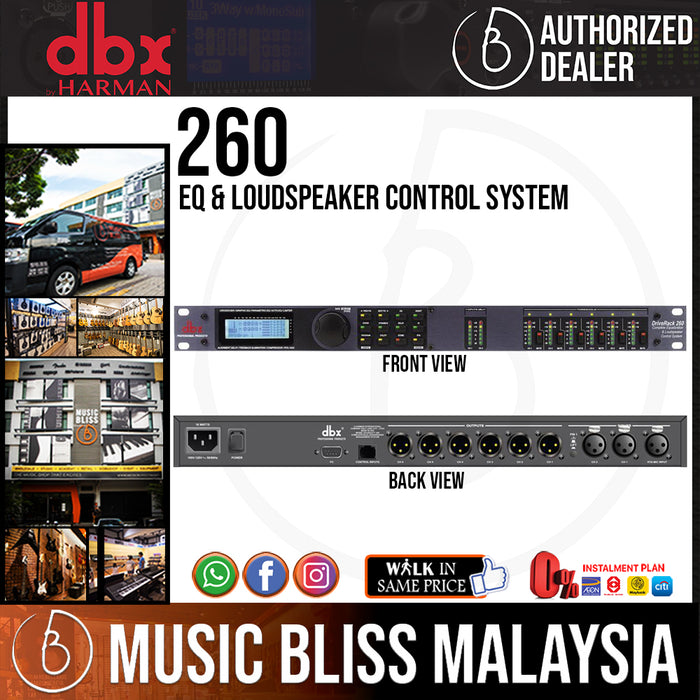 dbx DriveRack 260 EQ & Loudspeaker Control System *Everyday Low Prices Promotion* - Music Bliss Malaysia