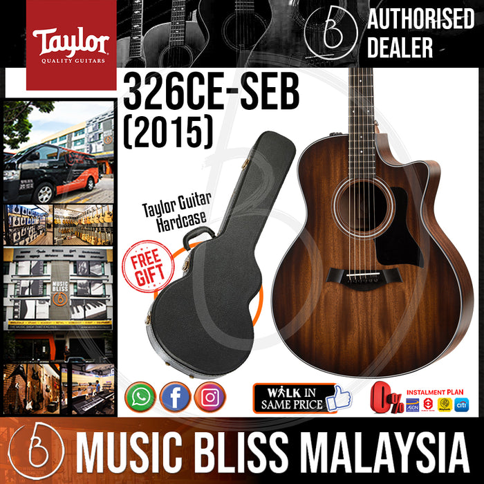 Taylor 326ce SEB Cutaway Grand Symphony with Hardcase (326ceSEB / 326ce SEB) *Crazy Sales Promotion* - Music Bliss Malaysia