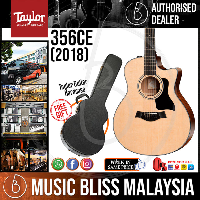 Taylor 356ce 12-string - Sapele Back and Sides with Hardcase (356-ce / 356 ce) *Crazy Sales Promotion* - Music Bliss Malaysia