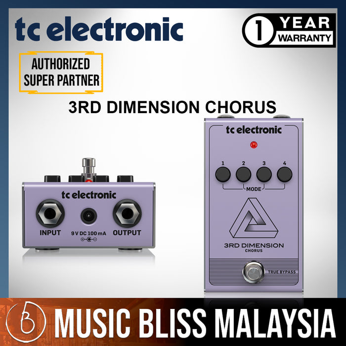 TC Electronic 3rd Dimension Chorus Guitar Effects Pedal - Music Bliss Malaysia