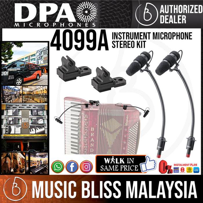 DPA CORE 4099A Instrument Microphone Stereo Kit With Accordion Holders (4099 A) *Everyday Low Prices Promotion* - Music Bliss Malaysia