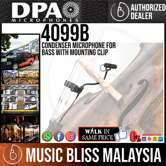 DPA d:vote 4099B Condenser Microphone for Bass with Mounting Clip (4099 B) *Everyday Low Prices Promotion* - Music Bliss Malaysia