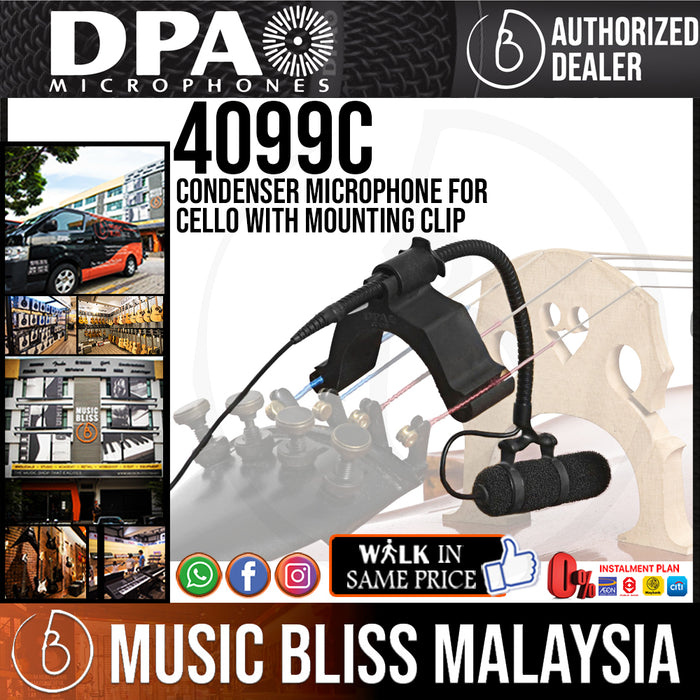 DPA d:vote 4099C Condenser Microphone for Cello with Mounting Clip (4099 C) *Everyday Low Prices Promotion* - Music Bliss Malaysia