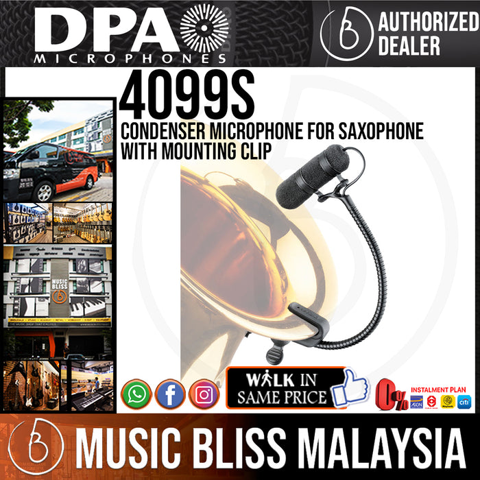 DPA d:vote 4099S Condenser Microphone for Saxophone with Mounting Clip (4099 S) *Everyday Low Prices Promotion* - Music Bliss Malaysia