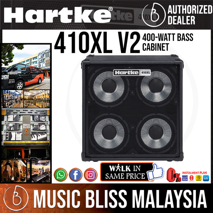 Hartke 410XL V2 4x10 400-Watt Bass Cabinet with 0% Instalment - Music Bliss Malaysia