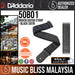 D'Addario 50B01 Woven Guitar Strap - Black Satin - Music Bliss Malaysia