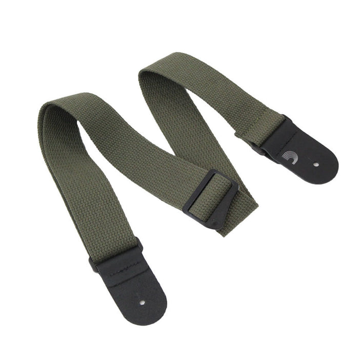 D'Addario 50CT02 Cotton Guitar Strap - Army - Music Bliss Malaysia