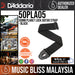 D'Addario 50PLA05 50mm Planet Lock Guitar Strap - Black - Music Bliss Malaysia
