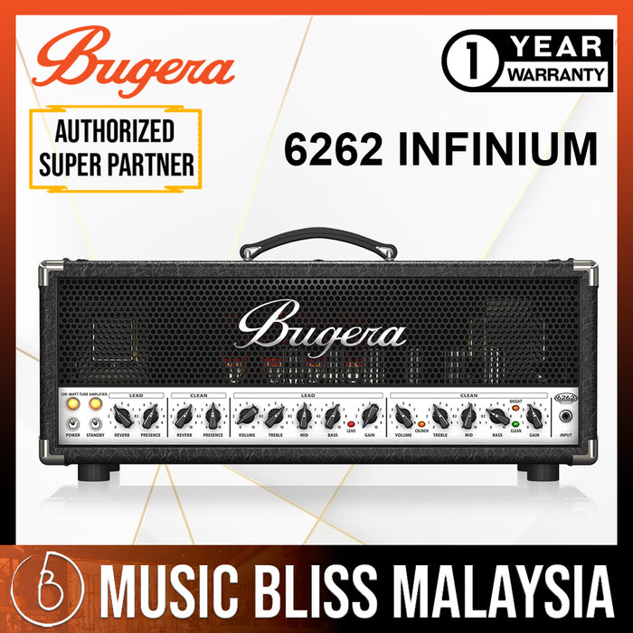 Bugera 6262 Infinium 120-watt 2-channel Tube Head - Music Bliss Malaysia