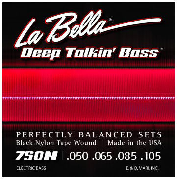 La Bella 750N Black Nylon Tapewound Bass Strings - Light - Music Bliss Malaysia