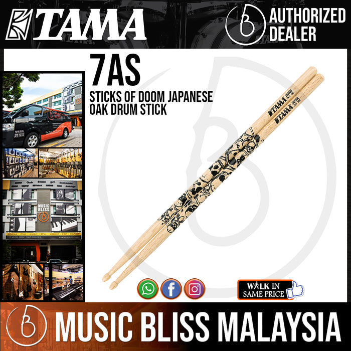 Tama 7AS Sticks of Doom Japanese Oak Drum Stick (7A-S) - Music Bliss Malaysia