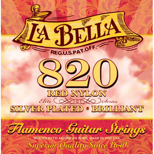 La Bella 820 Elite - Flamenco, Red Nylon - Music Bliss Malaysia
