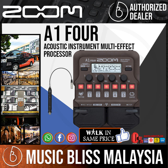 Zoom A1 Four Acoustic Instrument Multi-Effect Processor (A1Four ...