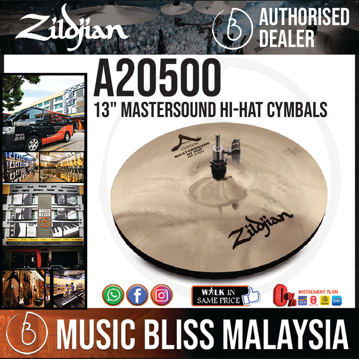 Zildjian 13" A Custom Mastersound Hi-Hat Cymbals - Pair (A20500) - Music Bliss Malaysia