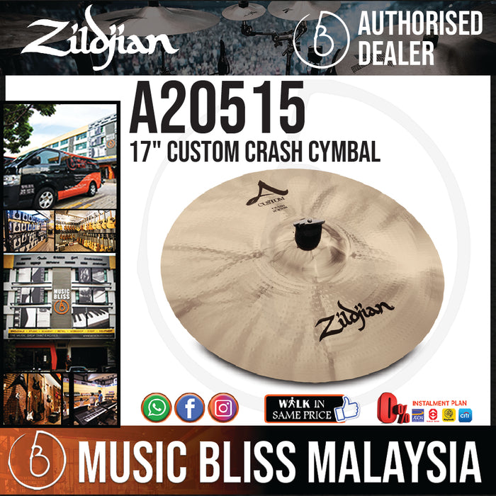 Zildjian 17" A Custom Crash Cymbal (A20515) - Music Bliss Malaysia
