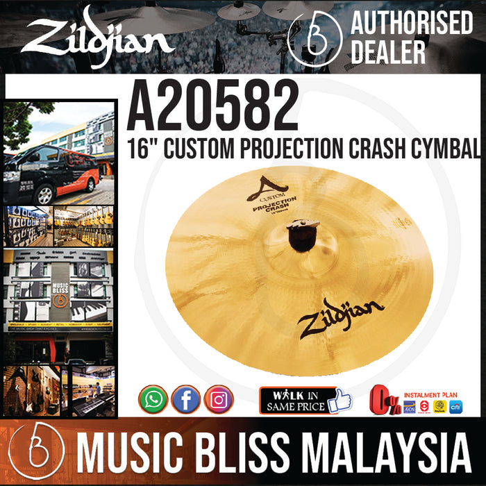Zildjian 16" A Custom Projection Crash Cymbal (A20582) - Music Bliss Malaysia