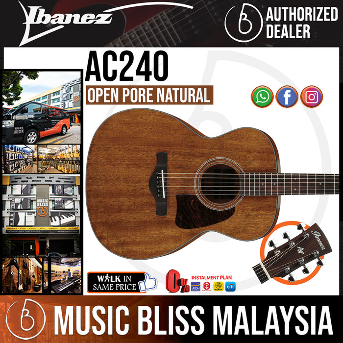 Ibanez AC240 Artwood - (Open Pore Natural) (AC240-OPN) - Music Bliss Malaysia