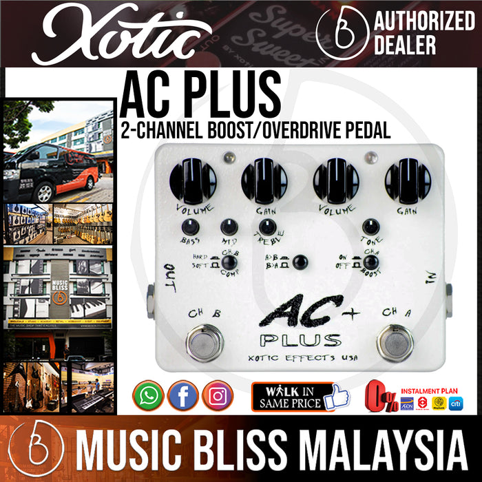 Xotic AC Plus 2-channel Boost/Overdrive Pedal - Music Bliss Malaysia