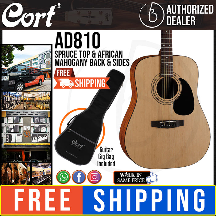 Cort AD810 Acoustic Guitar with Bag - Music Bliss Malaysia