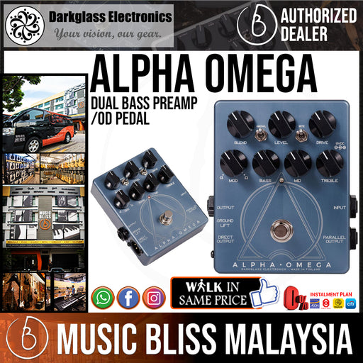 Darkglass Alpha Omega Dual Bass Preamp/OD Pedal - Music Bliss Malaysia