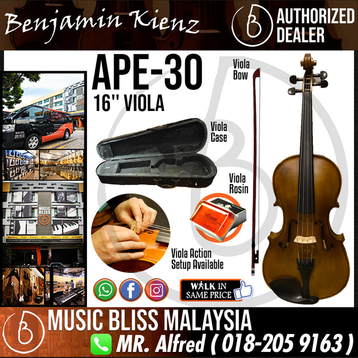 Benjamin Kienz Selection Viola Prelude 30 16'' with Case - Music Bliss Malaysia