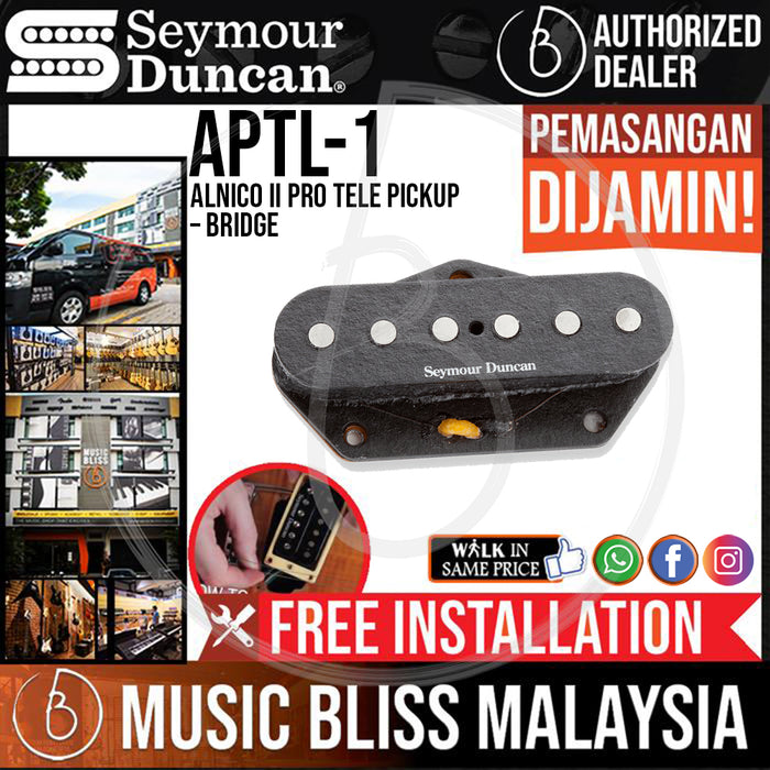 Seymour Duncan APTL-1 Alnico II Pro Tele Pickup – Bridge (APTL1) (Free In-Store Installation) - Music Bliss Malaysia