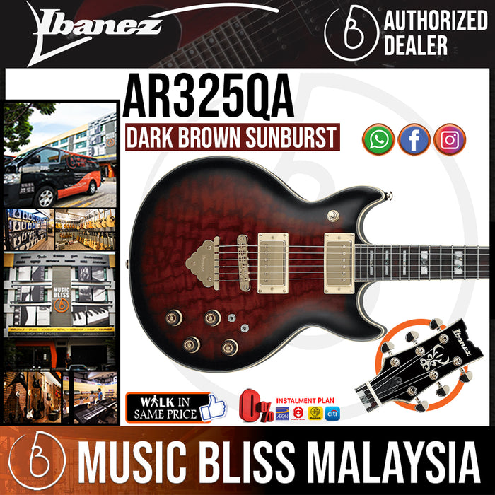 Ibanez AR325QA - Dark Brown Sunburst (AR325QA-DBS) - Music Bliss Malaysia