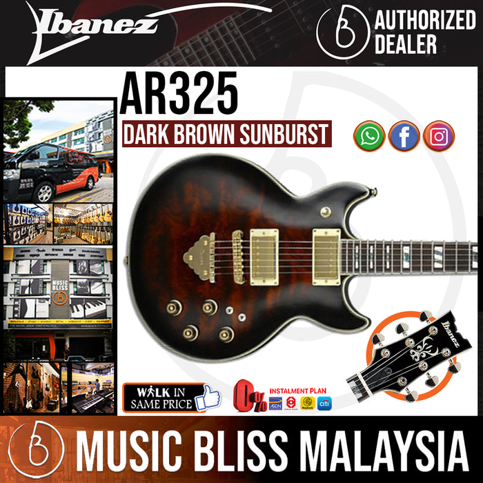 Ibanez AR Series AR325 - Dark Brown Sunburst (AR325-DBS) - Music Bliss Malaysia