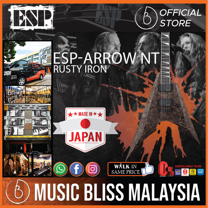 ESP Arrow NT Electric Guitar - Rusty Iron (ARROW) - Music Bliss Malaysia