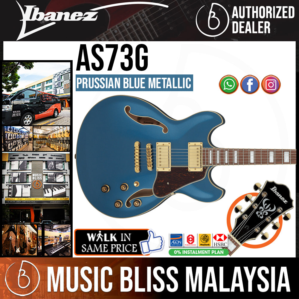 Ibanez Artcore AS73G Semi hollow Electric Guitar Prussian Blue