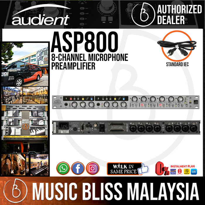Audient ASP800 8-channel Microphone Preamplifier (ASP-800) *Crazy Sales Promotion* - Music Bliss Malaysia