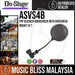 On-Stage ASVS4B 4" Microphone Pop Filter with Clothes-Pin Style Clip (OSS ASVS4B) - Music Bliss Malaysia