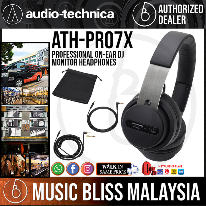Audio Technica ATH-PRO7x Professional On-Ear DJ Monitor Headphones (ATHPRO7x) - Music Bliss Malaysia
