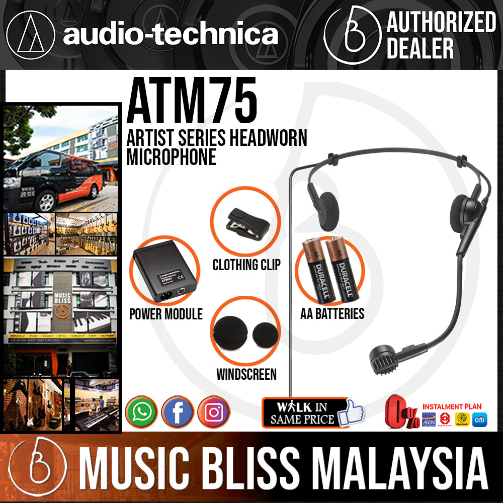 Audio Technica Artist Series ATM75 Headworn Microphone | Music Bliss ...