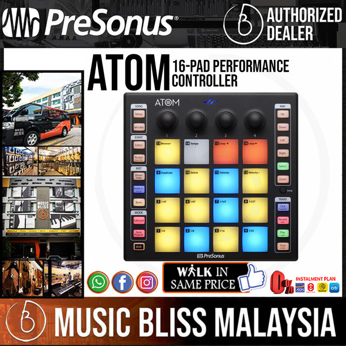PreSonus ATOM 16-pad Performance Controller - Music Bliss Malaysia