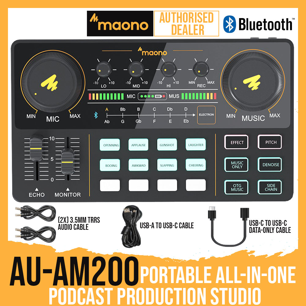 Bliss　Malaysia　Podcast　Portable　Studio　MAONO　Production　Lite　All-In-One　AU-AM200　MAONOCASTER　Music