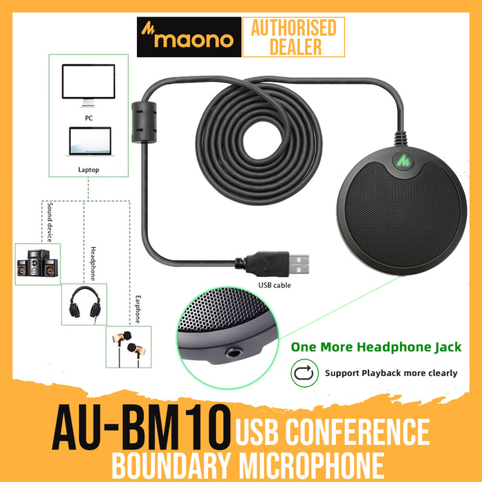 MAONO AU-BM10 USB Conference Boundary Microphone - Music Bliss Malaysia