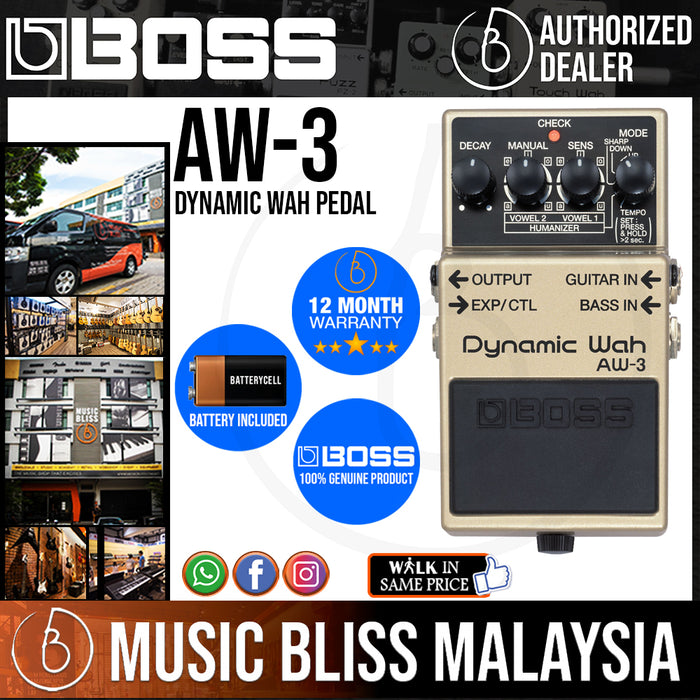 Boss AW-3 Dynamic Wah Pedal (AW3) - Music Bliss Malaysia
