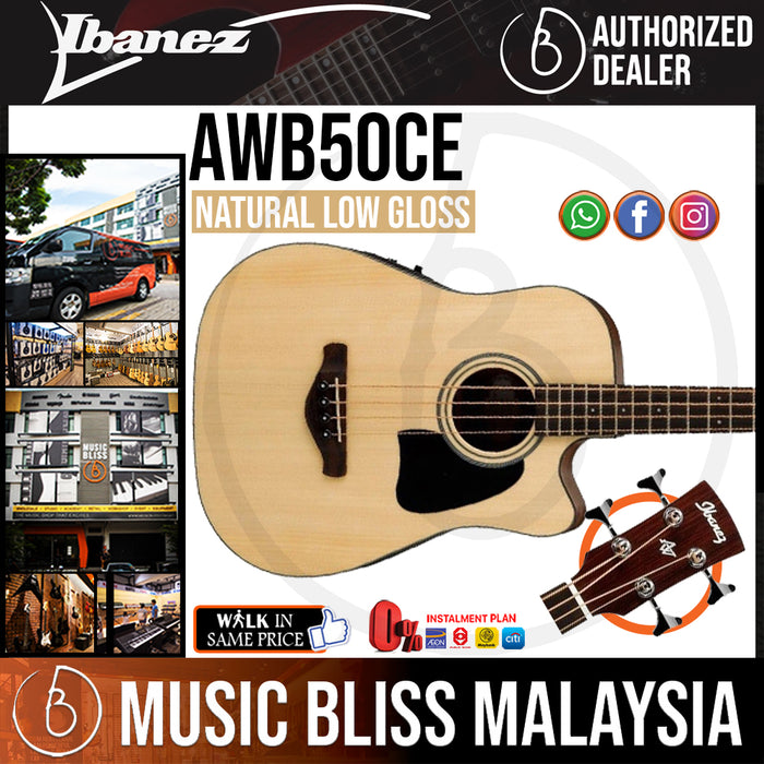 Ibanez AWB50CE - Natural Low Gloss (AWB50CE-LG) - Music Bliss Malaysia
