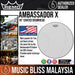 Remo Ambassador X Coated Drumhead - 16" (AX-0116-00 AX011600 AX 0116 00) - Music Bliss Malaysia