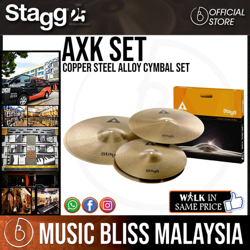 Stagg AXK-SET Copper Steel Alloy Cymbal Set - Music Bliss Malaysia