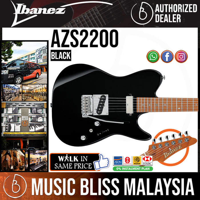 Ibanez Prestige AZS2200 Electric Guitar - Black - Music Bliss Malaysia