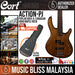 Cort Action PJ Electric Bass Guitar with Bag - Open Pore Black Walnut (ActionPJ Action-PJ) - Music Bliss Malaysia