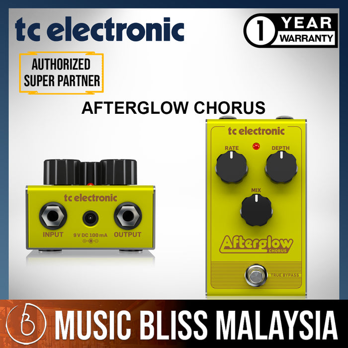 TC Electronic AfterGlow Chorus Guitar Effects Pedal - Music Bliss Malaysia