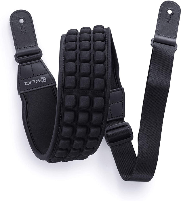 KLIQ AirCell Guitar Strap for Bass & Electric Guitar with 3" Wide Neoprene Pad and Adjustable Length from 46" to 56" - Music Bliss Malaysia